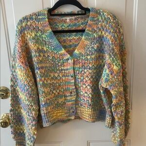 Cropped Colorful Cardigan Size M